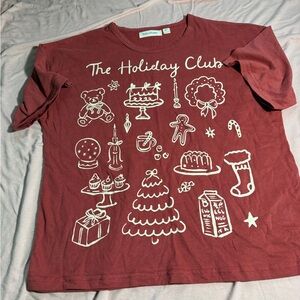 The Holiday Club Kids Red Graphic Tee